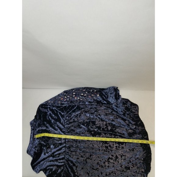 Entro Jacket Womens Size Medium blue Navy cut-out detail super soft zip up loose - Picture 12 of 14